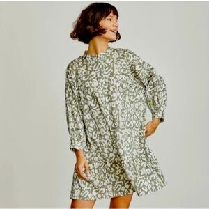 New! Elizabeth and James Animal Print Ruffled Peasant Mini Dress Size XL